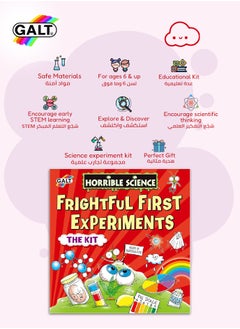 Galt Toys Frightful First Experiments Science Kit | 20 Creepy-Cool STEM Activities & 40-Page Lab Notebook | Goggles + Test Tubes + Slime & More | Hands-On Learning Fun | 26 x 7.5 x 26.7 CM | Age 6 +  - Image 3