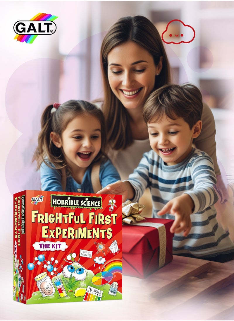 Galt Toys - Frightful First Experiments Science Kit | 20 Creepy-Cool STEM Activities & 40-Page Lab Notebook | Goggles + Test Tubes + Slime & More | Hands-On Learning Fun | 26 x 7.5 x 26.7 CM | Age 6 + - Image 1
