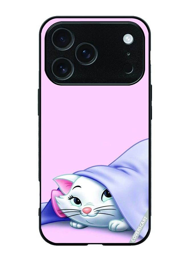 COVERSCART Protective Case Cover For Apple iPhone 17 Pro Max Cat In A Blanket Design Pink