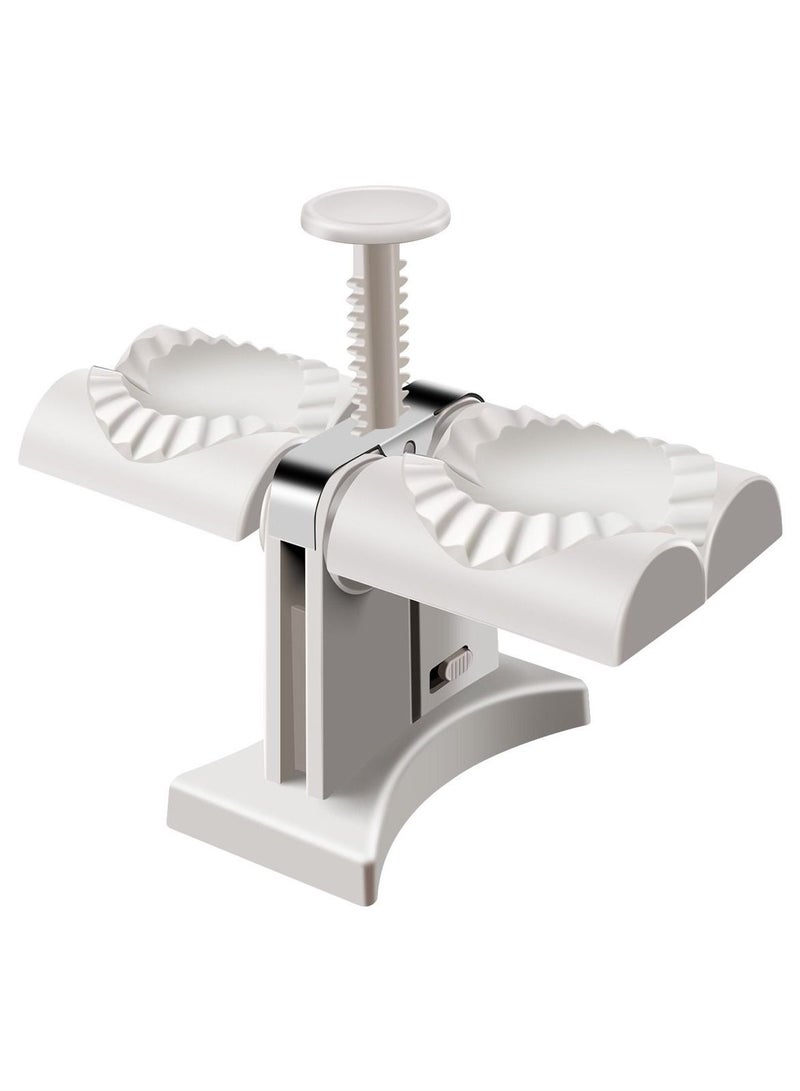 DubaiGallery Automatic Dumpling Maker,Household Double Head Dumpling Press Machine Mould, Safe Healthy Stainless Steel Kitchen Tool for Dumpling Making, Wrap Two at A Time - Image 1