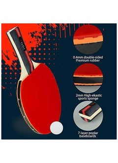 Rightsure Table Tennis Paddle Set,Portable Table Tennis Set with Retractable Net,2 Rackets,3 Balls,1 Pair of Wrist Gloves and Carry Bag  - Image 3