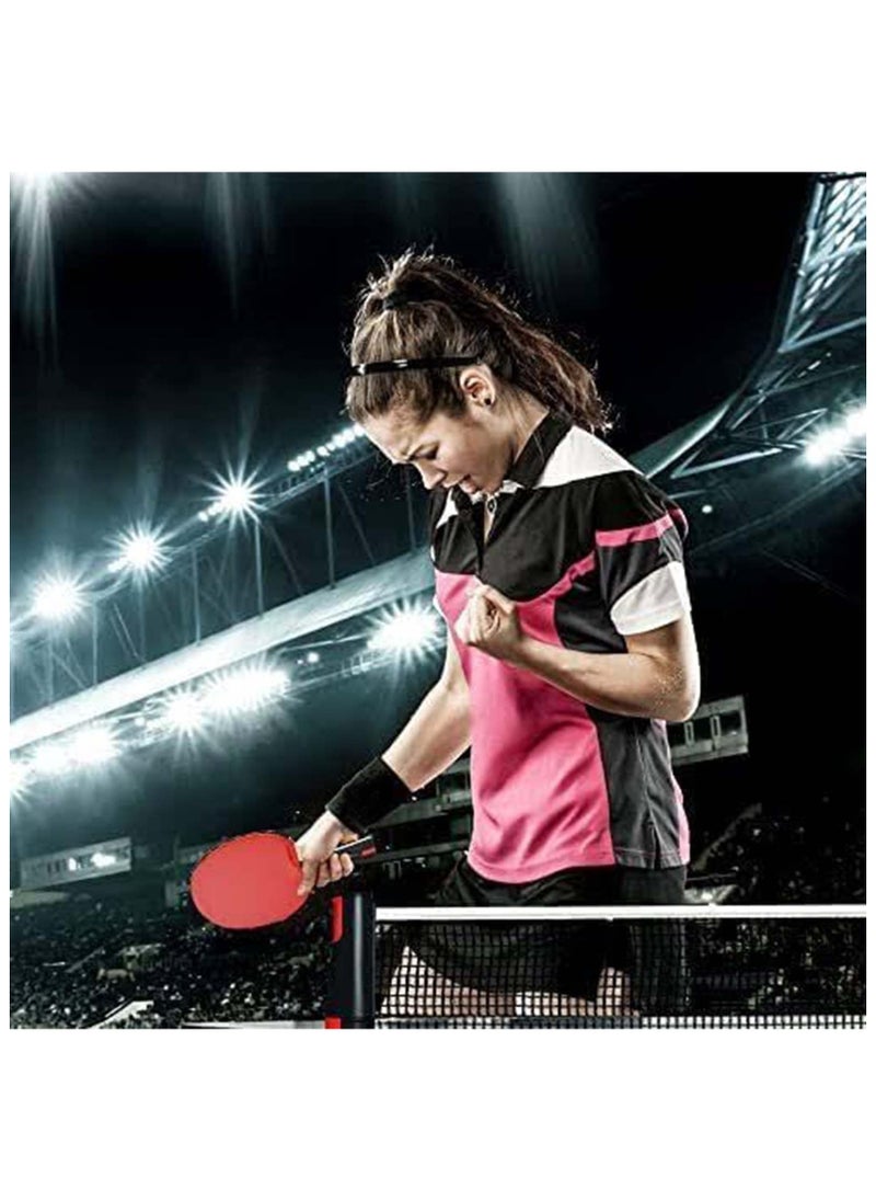 Rightsure - Table Tennis Paddle Set,Portable Table Tennis Set with Retractable Net,2 Rackets,3 Balls,1 Pair of Wrist Gloves and Carry Bag - Image 1