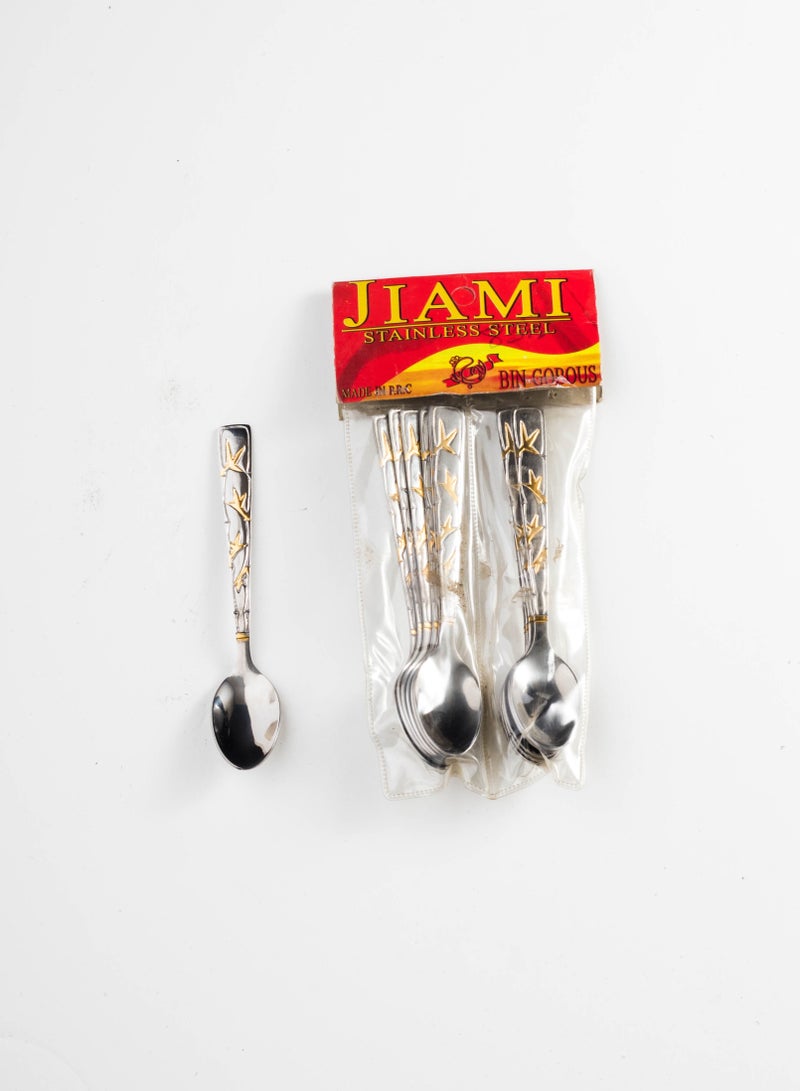 ملاعق شاي ستانلس ستيل مذهب 12 قطعة