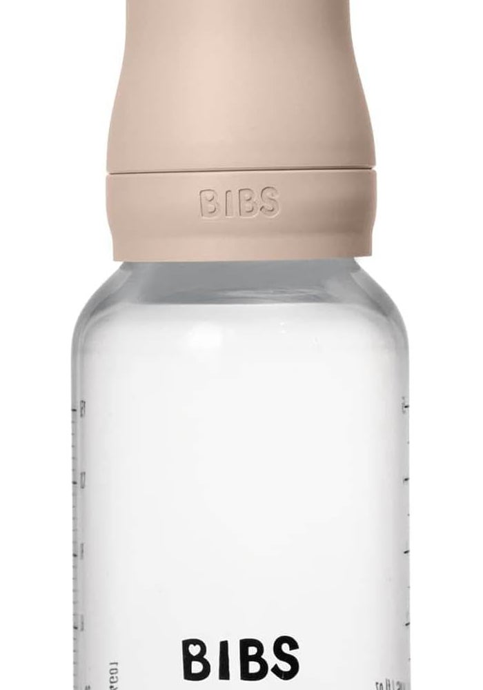 BIBS Baby Bottle 150 ml Silicone Teat - Baby Bottle Set Anti-Colic BPA Free Slow Flow Lightweight and Easy to Clean Suitable for Newborns from 0 Years - Blush - Image 4