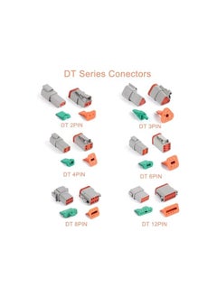 The Bros DT Connector Kit 2 3 4 6 8 12 Pin Connectors with Size 16 Stamped Contacts for Deutsch Connector, IP68 Waterproof Automotive Electrical Connectors Plug 188PSC  - Image 2