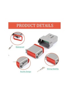 The Bros DT Connector Kit 2 3 4 6 8 12 Pin Connectors with Size 16 Stamped Contacts for Deutsch Connector, IP68 Waterproof Automotive Electrical Connectors Plug 188PSC  - Image 5