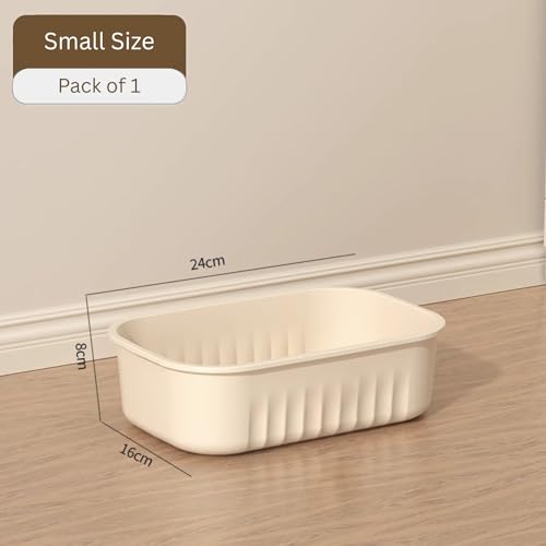 HoopVool® Multi Purpose Plastic Storage Bins Stackable Organizer Boxes with Lids, Stackable Crates for Home & Kitchen, items like books, clothes, snacks, toys. (Pack of 1, Small) - Image 2