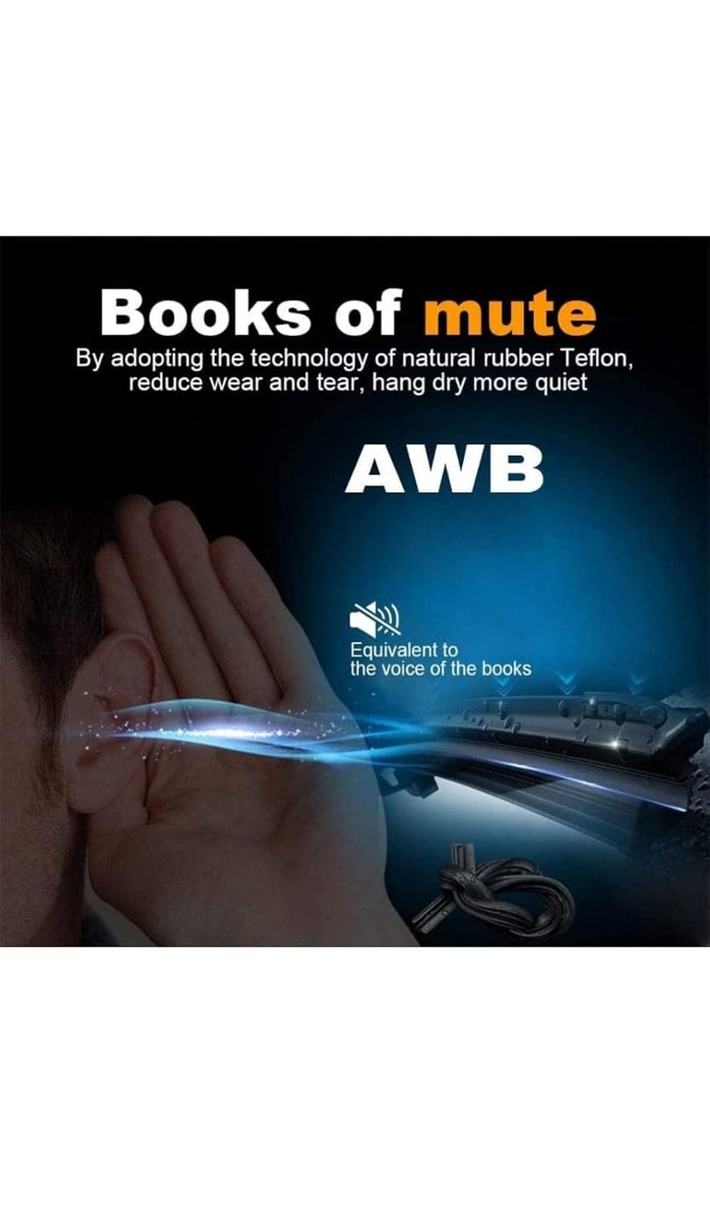 AWB® Front Wiper Blade for Audi A3(2014-2019 Model), Size-26"18" - Image 2