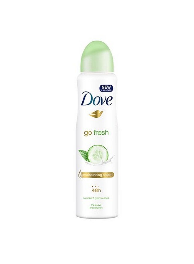 Dove Dove Antiperspirant 48 Hours Body Spray, Go Fresh Cucumber & Green Tea Deodorant,150 ML / 5 Fl.Oz  - Image 1
