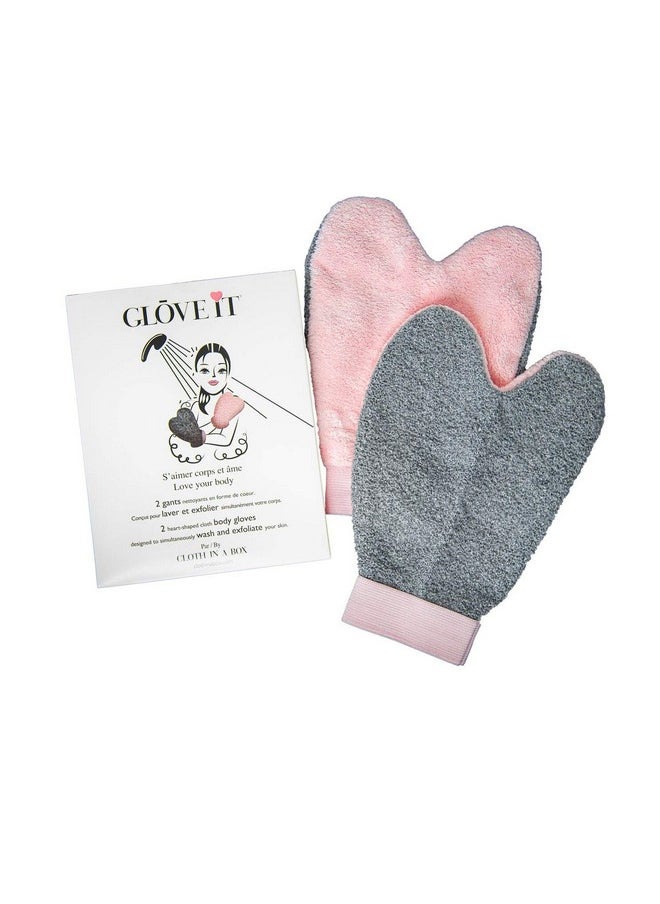 Face It - Glove It By Cloth In A Box Set Of 2 Ultra Soft Body Gloves Wash And Exfoliate Skin Lather And Clean Body Scrub Leaves Skin Feeling Fresh And Clean - Image 1