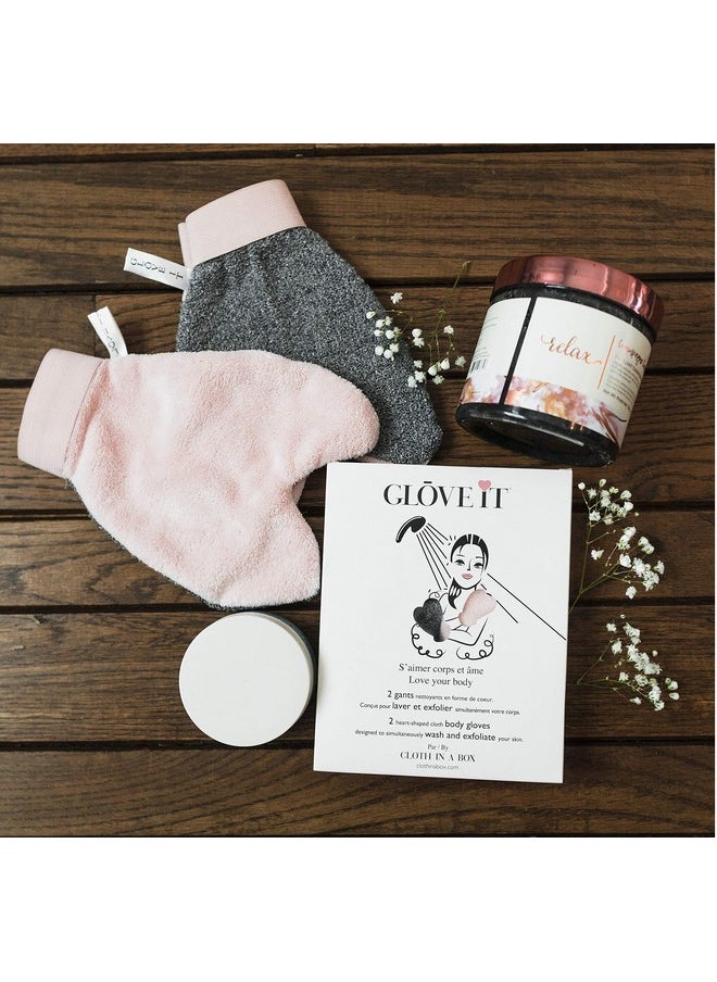 Face It - Glove It By Cloth In A Box Set Of 2 Ultra Soft Body Gloves Wash And Exfoliate Skin Lather And Clean Body Scrub Leaves Skin Feeling Fresh And Clean - Image 1