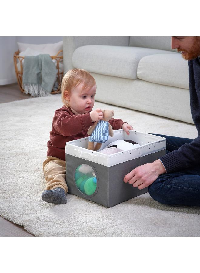 إيروريكس صندوق، رمادي/أبيض منقط، 25x37x22 سم - Image 4