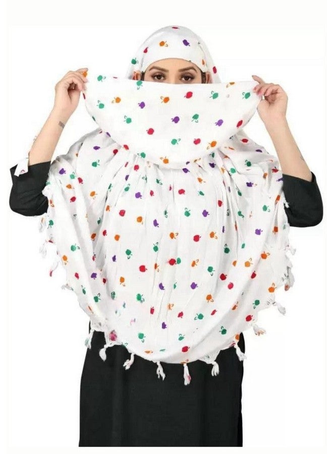 eloska world elosk world Cotton Innovative Stylish Pattern Fancy Scarf With Sun Protection Cover Face Cotton Driving Scarf for Women and Girls.. - Image 1