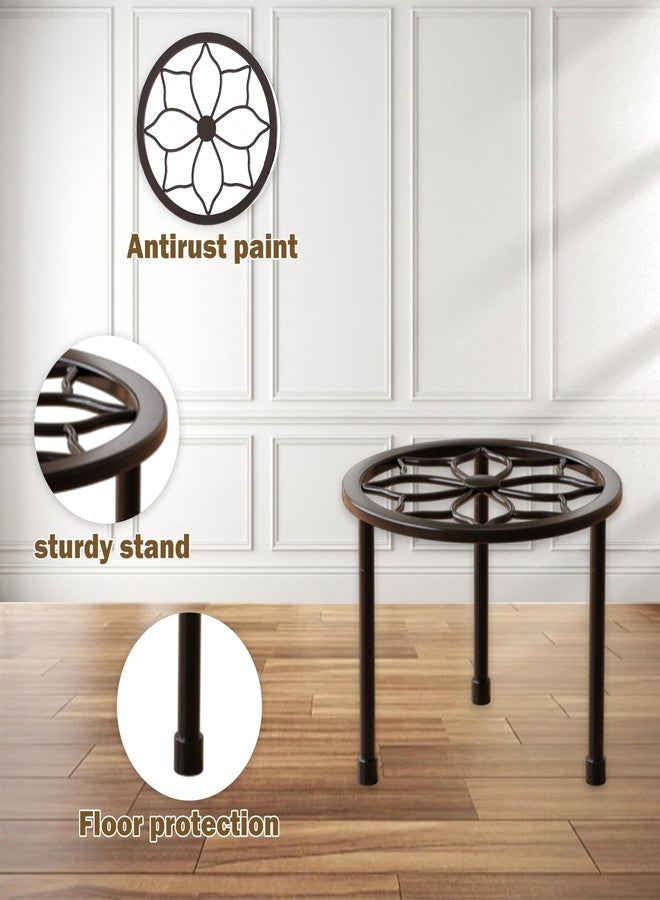 NUZZERO Metal Plant Stand Indoor Outdoor,Indoor Plant Stands for patio rust proof,Heavy Duty Flower Pot Stands for Multiple Plant,Black Potted Plant Holder for Garden Home (5 Pack Brown) - Image 3