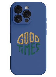 iPhone 16 Pro Blue Protective Slim Fit Case Liquid Silicone Cover with Full Body Protection Anti-Scratch Shockproof Case For iPhone - Good times