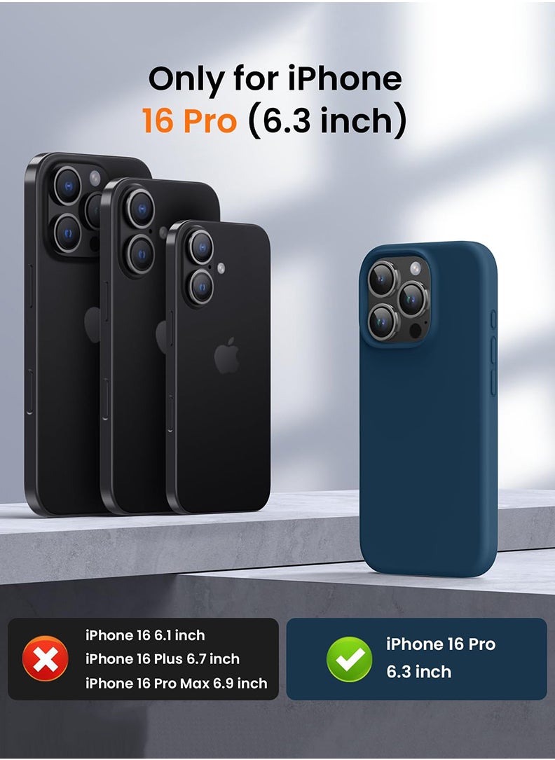 Theodor - iPhone 16 Pro Blue Protective Slim Fit Case Liquid Silicone Cover with Full Body Protection Anti-Scratch Shockproof Case For iPhone - Good times - Image 1