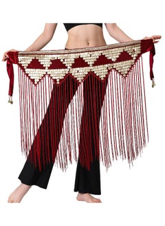 Generic Womens Belly Dance Hip Scarf Tassel Skirt Fringe Wrap Rave Sequin for Costume Zumba Yoga Class Performance  - Image 1