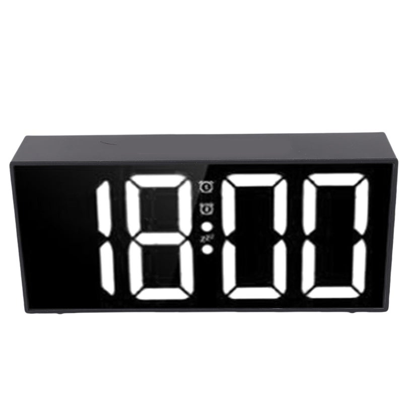 Loud Dual Alarm Clock 7.4 Inch Mirror LED 3 Modes Vibrating Alarm Clock with Bed Shaker Under Pillow for Heavy Sleepers - Image 2