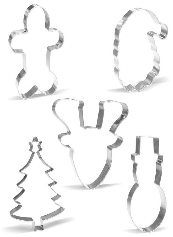 Keewah Giant Christmas Cookie Cutter Set - 5 Piece - Stainless Steel - Image 1