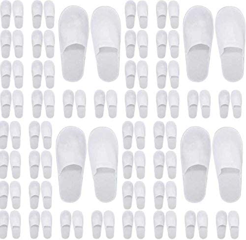 Diktmark Diktmark 200 Pairs Disposable Cotton Slipper for Hotel Room Spa White 200  - Image 1