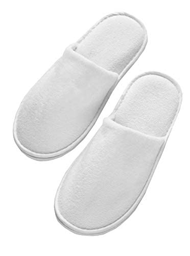 Diktmark Diktmark 200 Pairs Disposable Cotton Slipper for Hotel Room Spa White 200  - Image 3