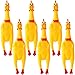 Zddaoole 6 Pcs Large Screaming Chicken Dog ToysYellow Rubber Chicken 12 inchSqueeze Squeaky and Screaming ChickenPrank Novelty Toy for Adults - Image 3