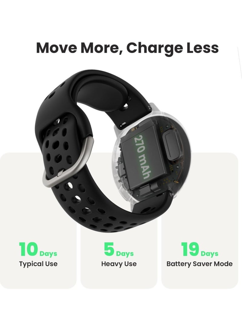 REBENUO - Active 2 Smart Watch 44mm GPS Maps with Direction Fitness Tracker 10 Day Battery Sleep Monitor 160+ Sport Modes Water Resistant for Android & Apple iPhone Red Silicone - Image 1