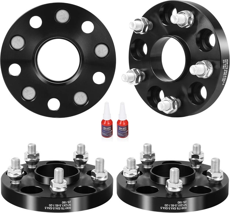 EZISOE 20mm 5x4.5 Hub Centric Wheel Spacers 60.1 Hub Bore with 12x1.5 Studs, 5x114.3 Forged Wheel spacers for Tacoma X-Runner Camry Avalon Highlander, Lexus ES300 ES330 ES350 - Image 1