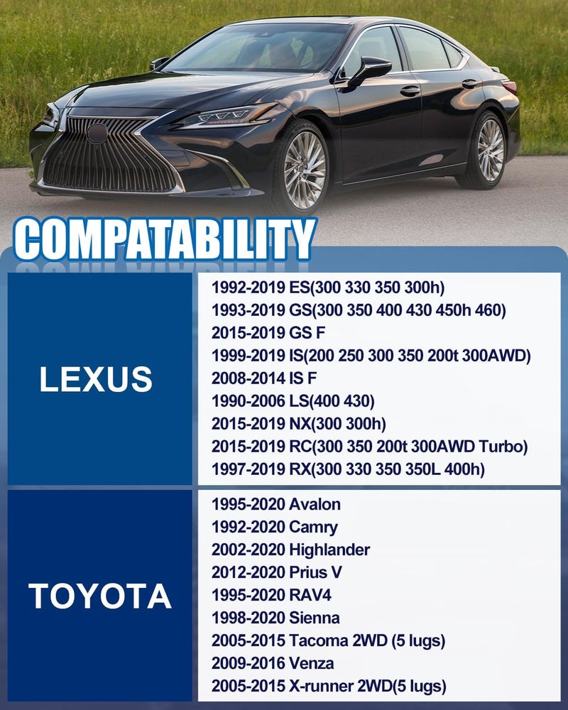 EZISOE 20mm 5x4.5 Hub Centric Wheel Spacers 60.1 Hub Bore with 12x1.5 Studs, 5x114.3 Forged Wheel spacers for Tacoma X-Runner Camry Avalon Highlander, Lexus ES300 ES330 ES350 - Image 3