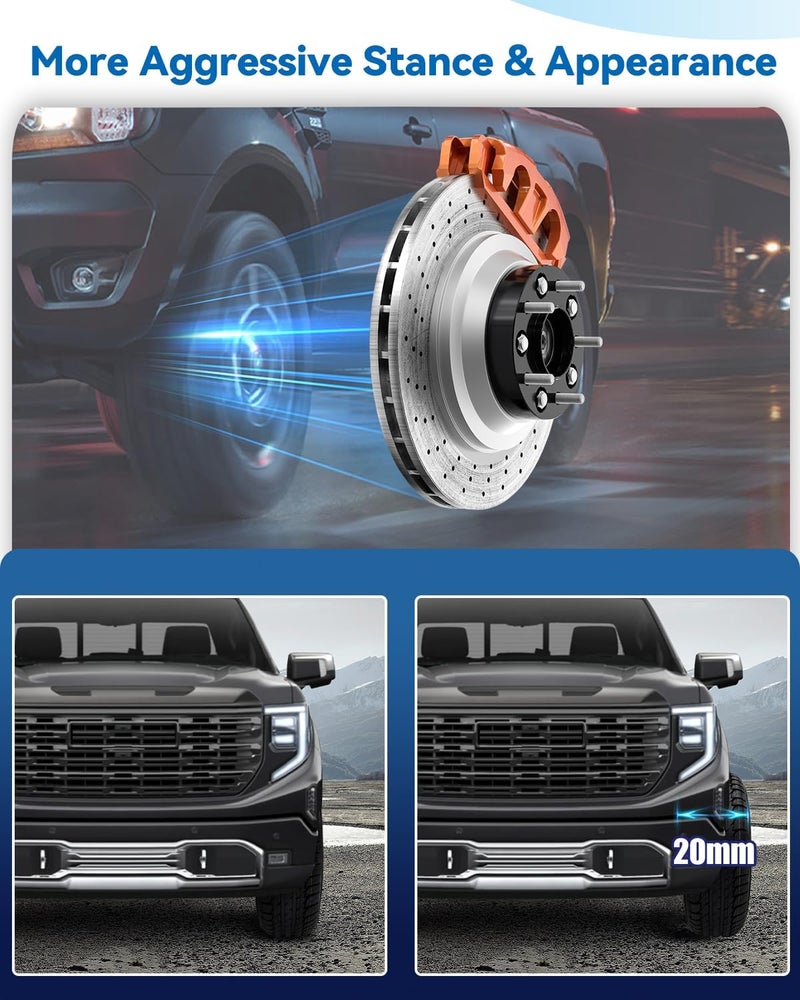 EZISOE 20mm 5x4.5 Hub Centric Wheel Spacers 60.1 Hub Bore with 12x1.5 Studs, 5x114.3 Forged Wheel spacers for Tacoma X-Runner Camry Avalon Highlander, Lexus ES300 ES330 ES350 - Image 5