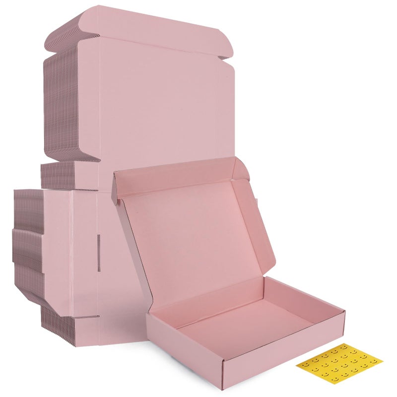 Horlimer 11X8X2 Inches Shipping Boxes Set Of 25  Pink Corrugated Cardboard Gift Box For Packing  Mailing  Small Business - Image 1
