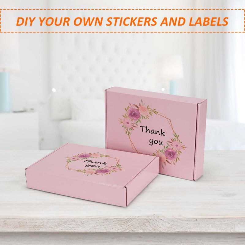 Horlimer 11X8X2 Inches Shipping Boxes Set Of 25  Pink Corrugated Cardboard Gift Box For Packing  Mailing  Small Business - Image 4