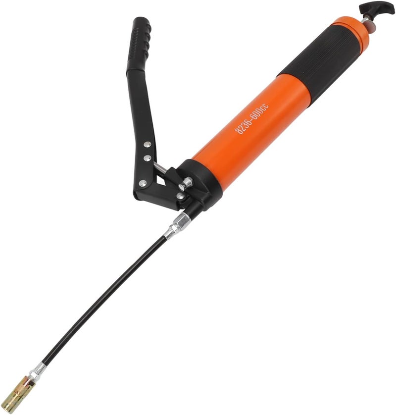 10000PSI High Pressure Manual Grease for Automobiles Trucks Ships with Hose for Comfortable Use and Reliable Performance (Orange Reinforced Double Piston) - Image 2