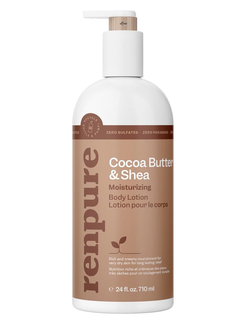 Renpure Cocoa Butter and Shea Ultra Hydrating Body Lotion 24 oz - Image 1