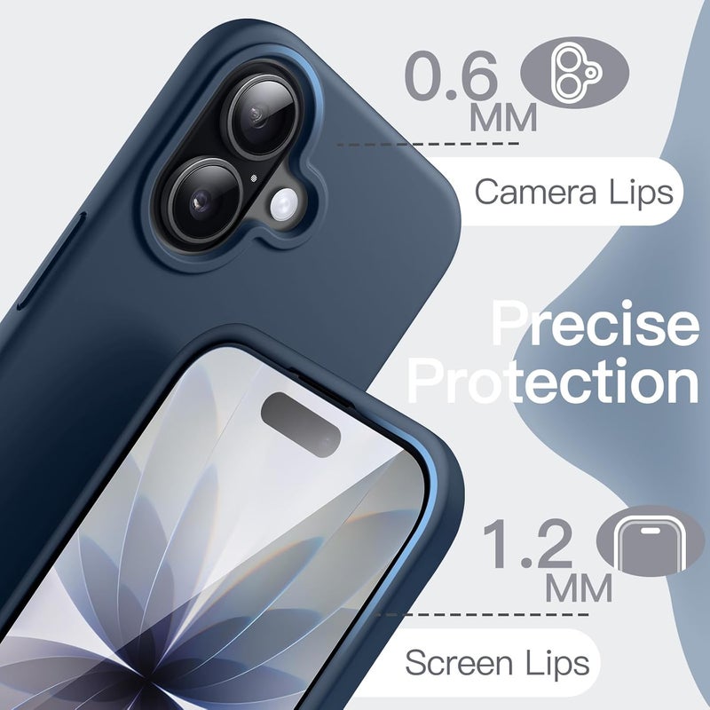Jetech Liquid Silicone Case For Iphone 17 6.3-Inch, Silky Soft Touch Full-Body Protection, Anti-Scratch Shockproof Phone Cover With Microfiber Lining Navy Blue - Image 5