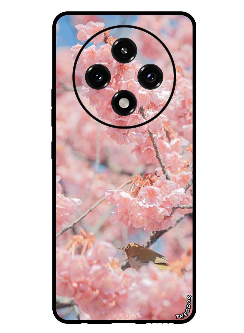 Theodor Protective Case Anti Scratch Shock Proof Bumper Cover For Oppo A3 Pro Pink flowers - Image 1