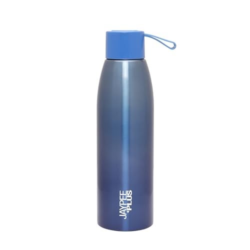 Jaypee Plus Victor ISI Certified Vaccum Insulated Thermosteel 750 ml Water Bottle 24 Hours Hot and Cold Double Walled Anti Skid Rustproof Leakproof Bottle for Office, School, Gym, Trekking,Blue - Image 1