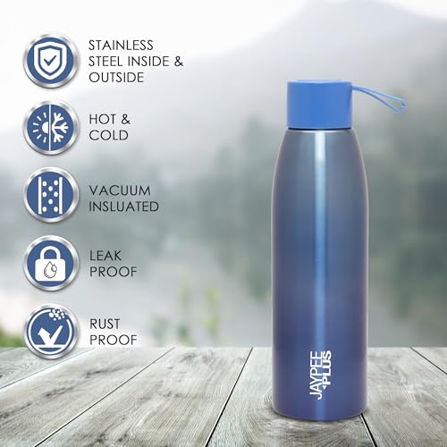 Jaypee Plus Victor ISI Certified Vaccum Insulated Thermosteel 750 ml Water Bottle 24 Hours Hot and Cold Double Walled Anti Skid Rustproof Leakproof Bottle for Office, School, Gym, Trekking,Blue - Image 4