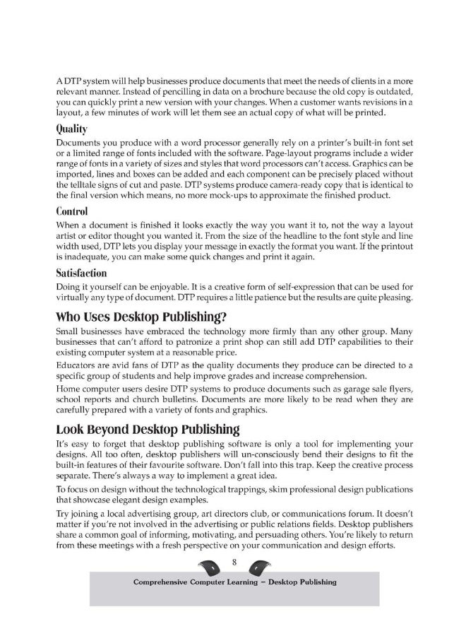 Basics Of Designing - Desktop Publishing: With Step-by-step Instructions, Screenshots, Colour Pages & Cd Script - Image 5