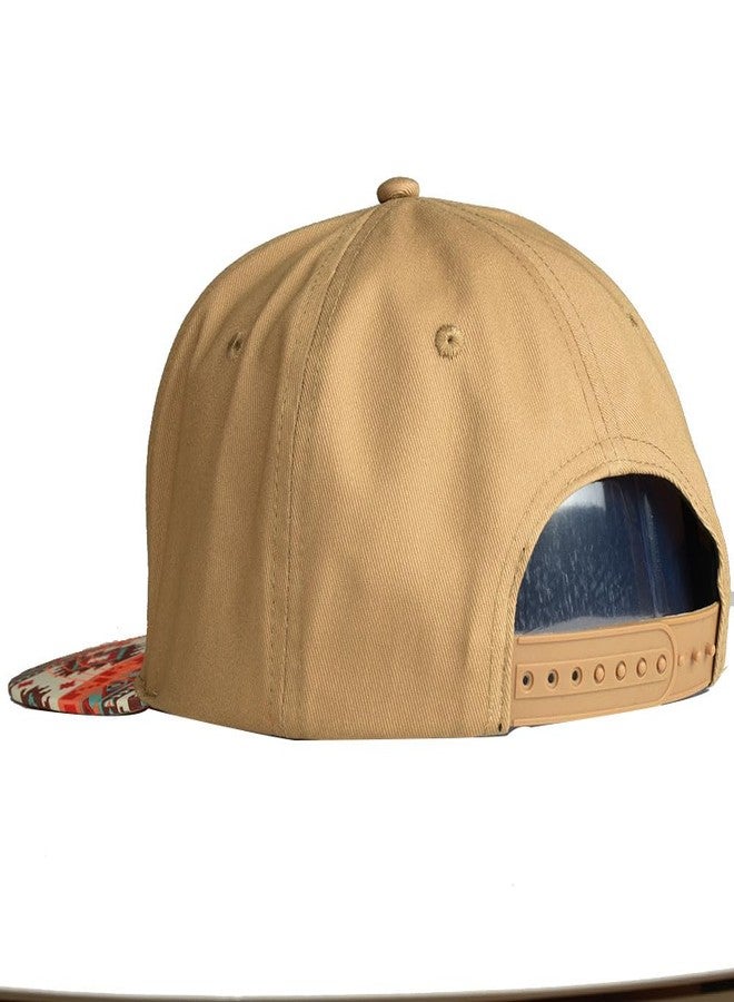 قبعة EDTREK Performance Outdoorsman Snapback Truck Hat ذات حافة مسطحة - تطريز حيواني فريد (لون بني غربي - ثور) - Image 4