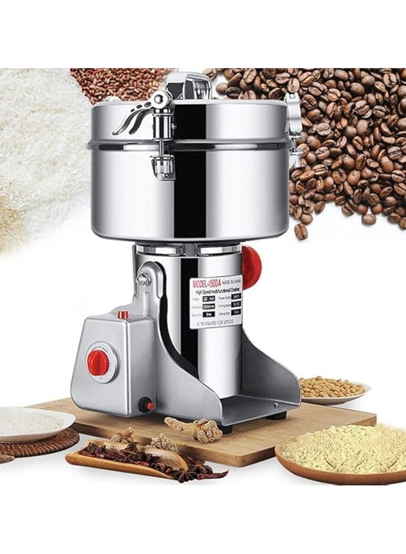 1500g Electric Stainless Steel High-speed Grain Grinder Mill  - Image 1