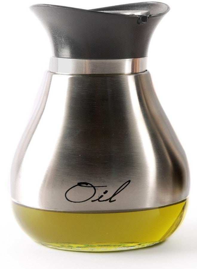 Circleware طقم زجاجات خل ستانلس ستيل من سيركل وير كافيه كونتمبو، سعة 13.6 أونصة، إصدار محدود من الزجاج، 13.6، موزعات زيت فضية (68254) - Image 5