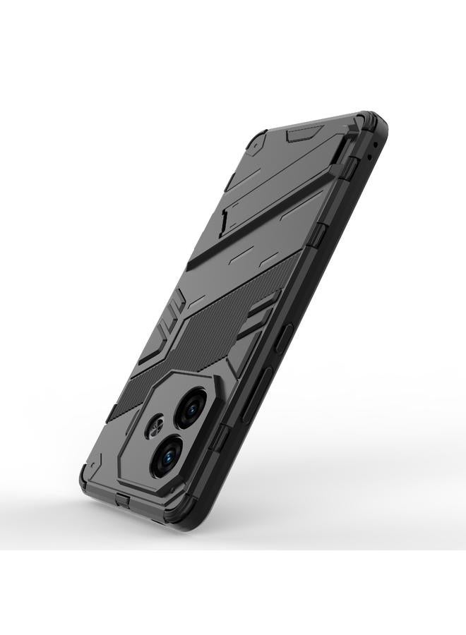 erorex Case For vivo iQOO Z9 Turbo 5G Punk Armor 2 in 1 PC + TPU Phone Case with Holder - Image 5