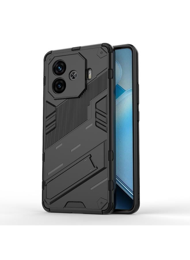 erorex Case For vivo iQOO Z9 Turbo 5G Punk Armor 2 in 1 PC + TPU Phone Case with Holder - Image 1