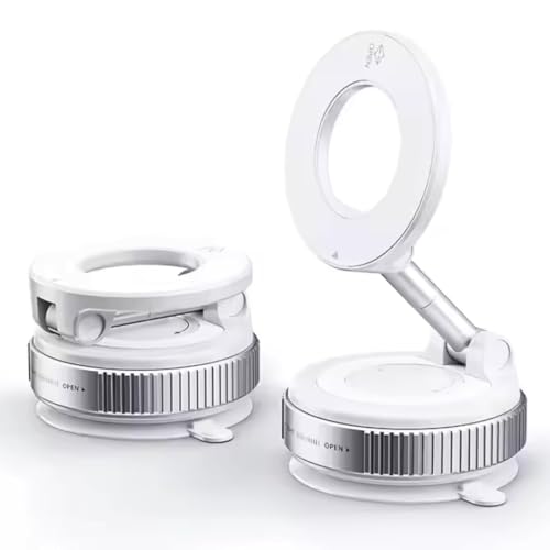 STARQ 360° Vaccum Magnetic Phones Holder, Magnetic Car Phone Mount, Hands-Free Suction Cup Phones Holder for Car/Gym/Mirror/Shower, Car Mount Compatible with All Mobile (White) - Image 4