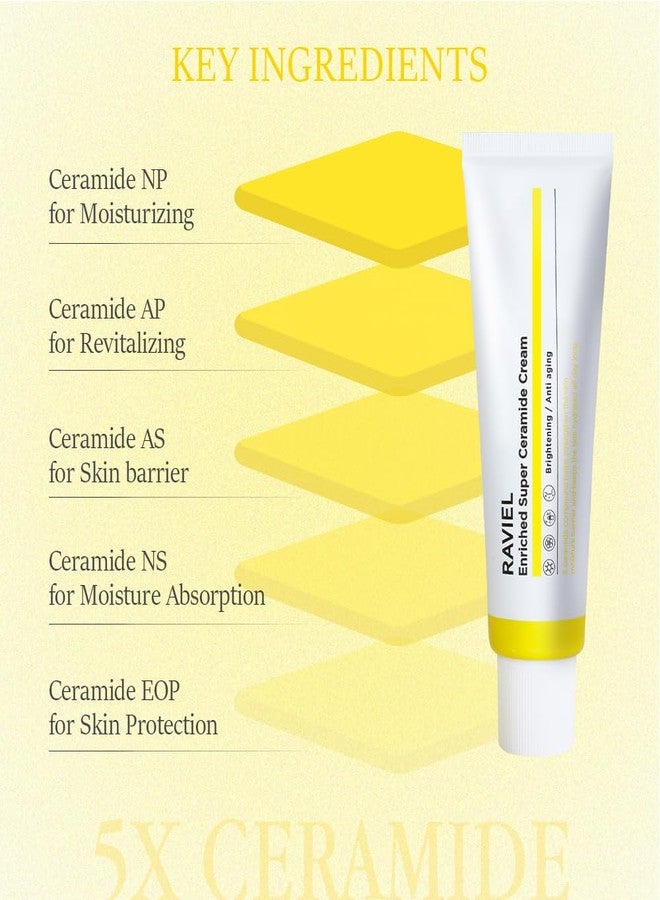 RAVIEL Enriched Super Ceramide Cream | Skin Barrier moisturizer | Hydrating Nourishing with Hyaluronic Acid, Niacinamide for Sensitive skin | Korean skin care (1.69Fl. Oz, Pack of 2 - Image 4