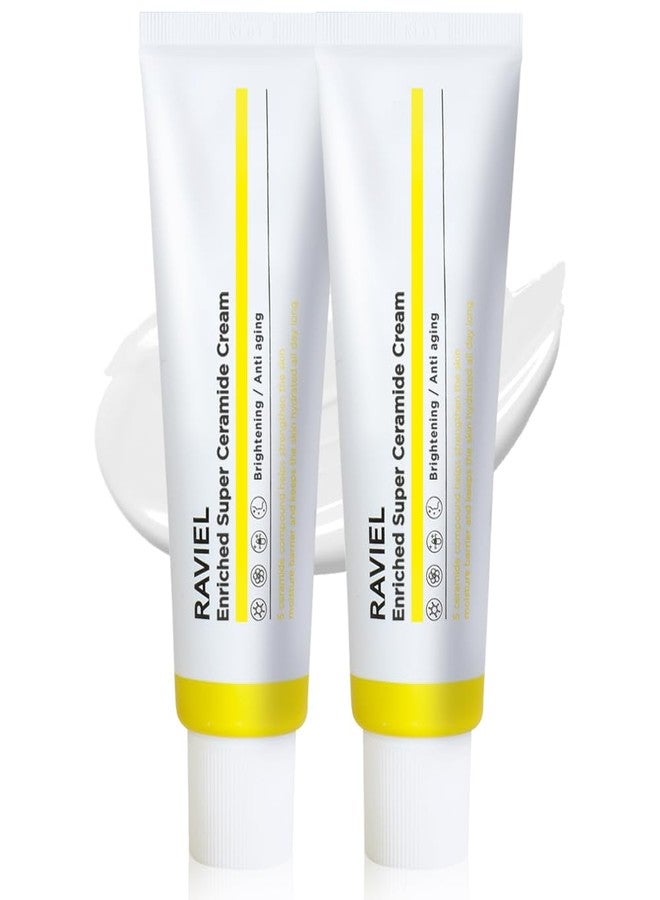 RAVIEL Enriched Super Ceramide Cream | Skin Barrier moisturizer | Hydrating Nourishing with Hyaluronic Acid, Niacinamide for Sensitive skin | Korean skin care (1.69Fl. Oz, Pack of 2 - Image 1