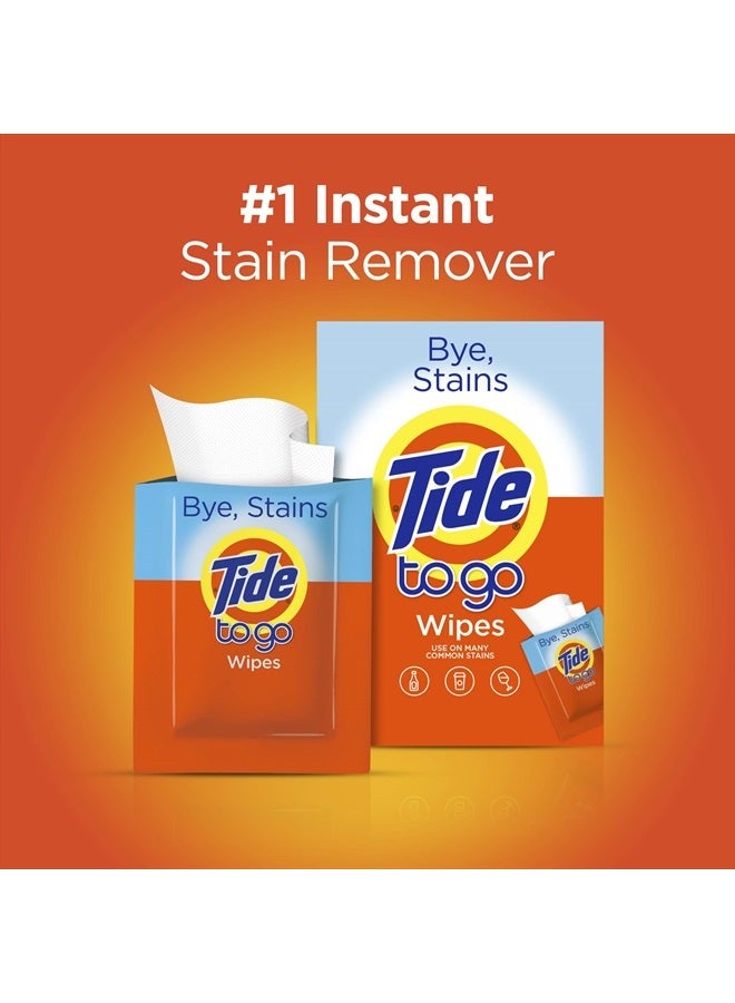 Tide To Go Stain Remover Wipes for Clothes, Instant Laundry Travel Stain & Spot Remover, 3 Pack, (30 Wipes Total) - Image 3