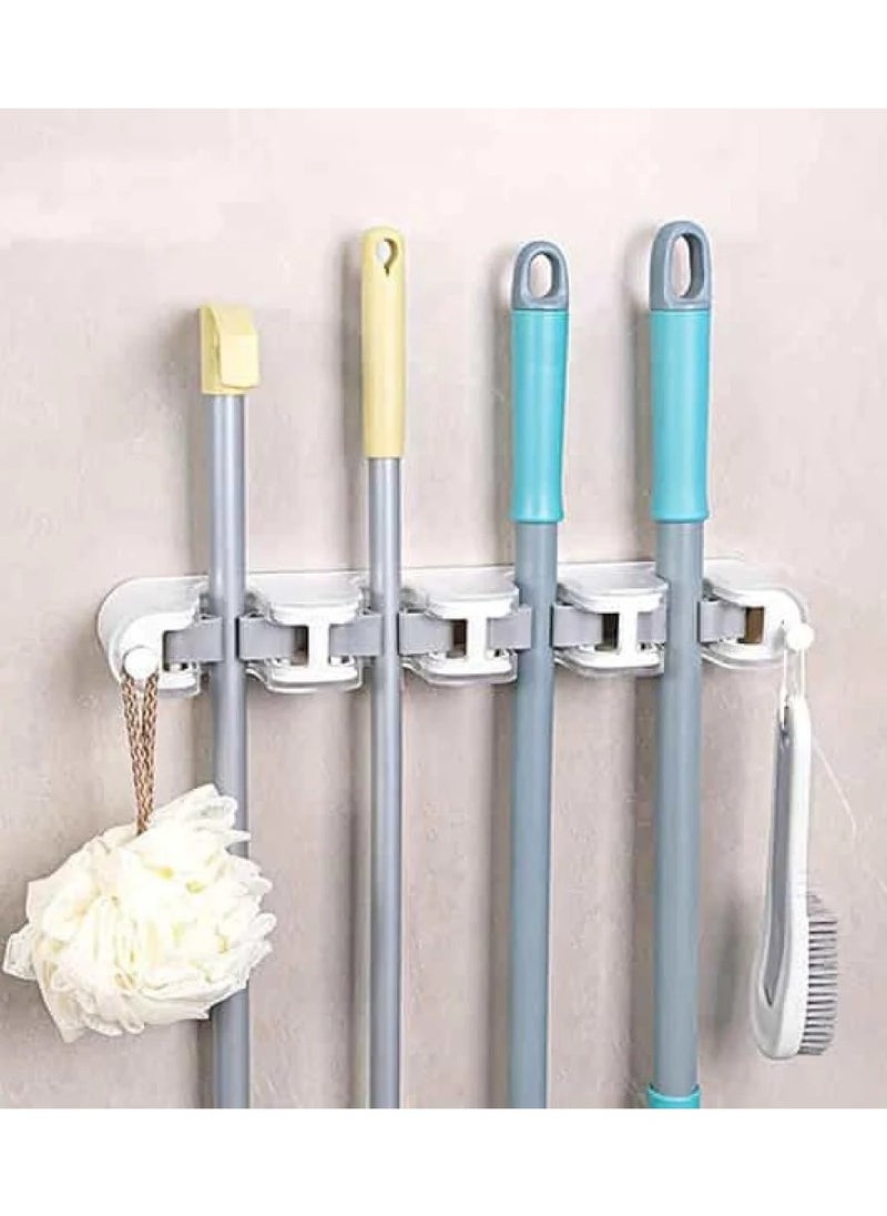 Undefined Easy To Install Wall Mount Broom Holder With Strong Adhesive 