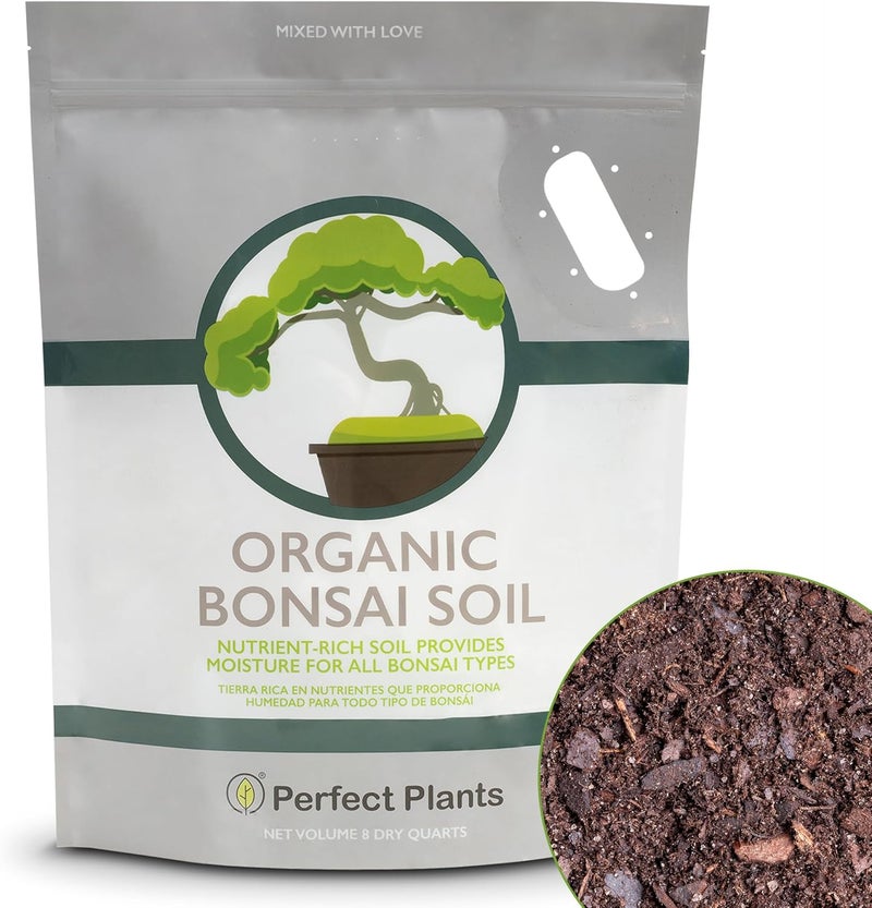 PERFECT PLANTS Bonsai Soil by - 8qts. Premium All-Purpose Mix | Perfect for Several Bonsai Tree Plants | Made in Small Batches in The USA - Image 1